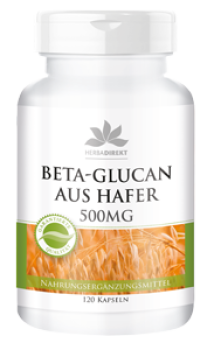 Beta-Glucan aus Hafer 500mg 70% Polysaccharide 120 Kapseln