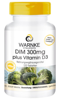DIM 300mg plus Vitamin D3 Diindolylmethan  (120 Tabletten)