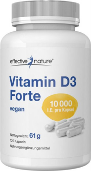 Vitamin D3 Forte - Kapseln - 120 Stk. 10'000 I.E. pro Kapsel