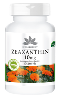 Zeaxanthin 10mg aus 50mg Tagetesblüten-Extrakt (30 Kapseln)