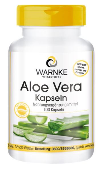 Aloe Vera Extrakt 200-fach konzentriert mit Vitamin C, vegan 100 Kapseln