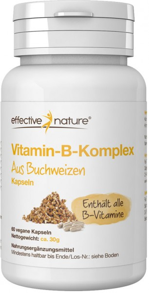 Vitamin-B-Komplex - Buchweizenkeim Kapseln - 60 Stk. - 30g